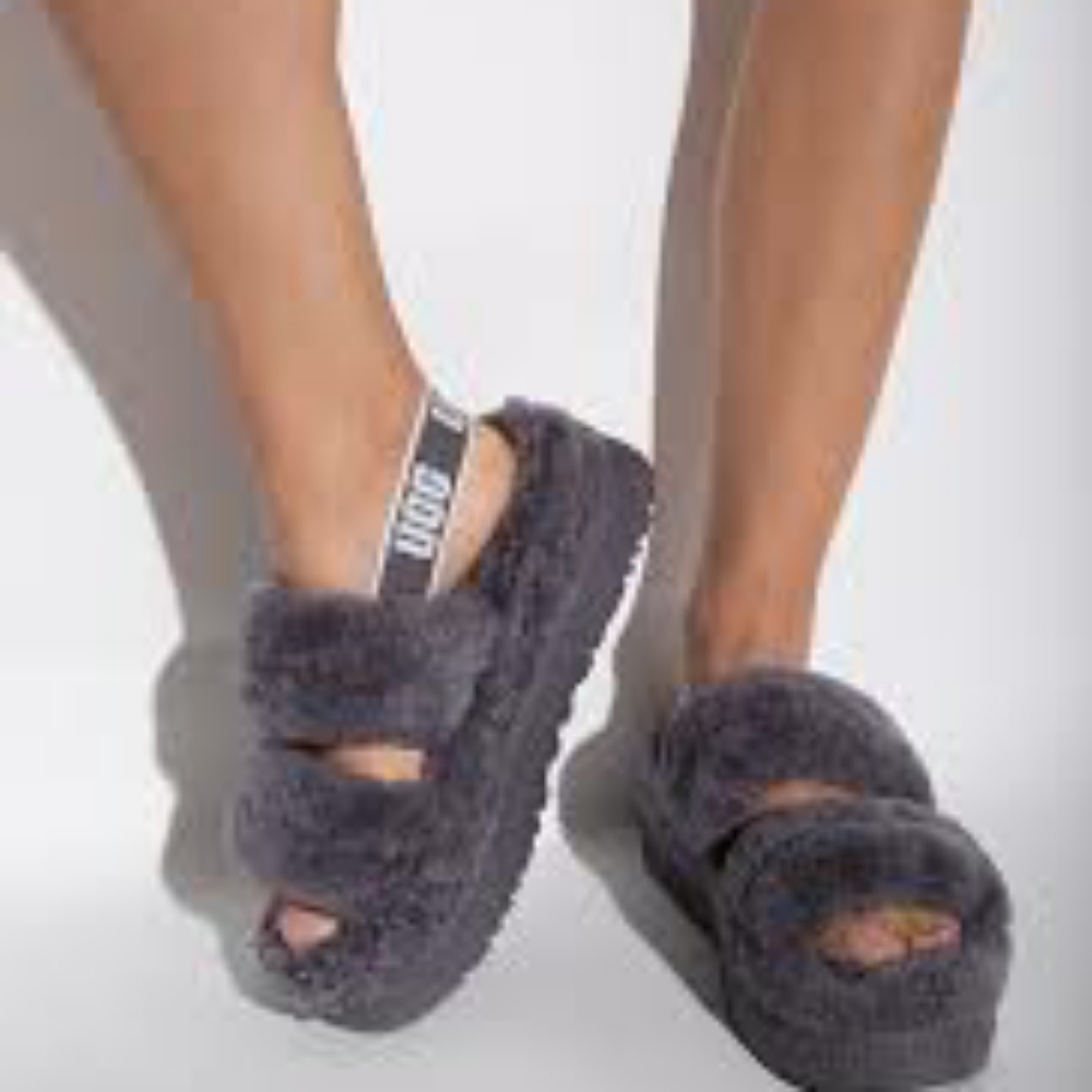 Ugg Oh Fluffita Slide Size 10 - image 3